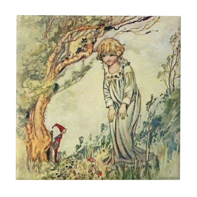 Carreau "The Secret Garden" Art poilu de Charles Robinson (Devant)