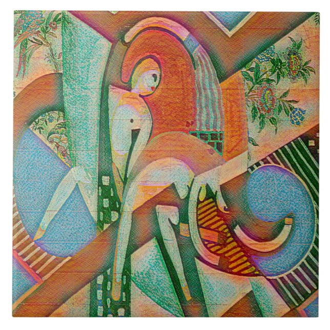 Carreau The Thundershower – Abstract Chaos in Bloom (Devant)