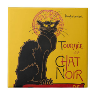 Carreau Theophile Steinlen - Le Conversation Noir Vintage
