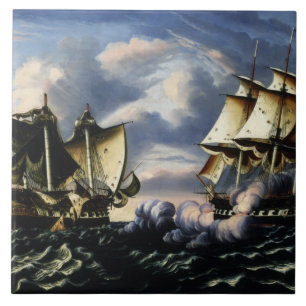 Carreau Thomas Chambers - Capture de la frégate H.B.M.