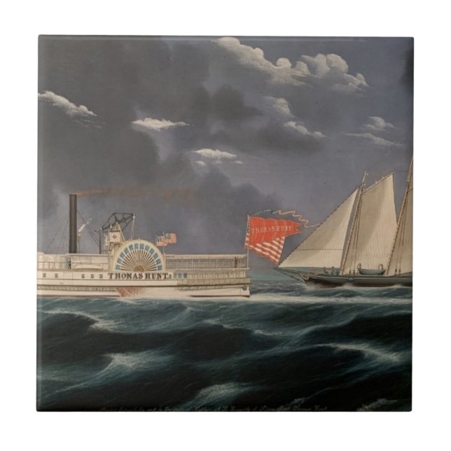 Carreau Thomas Hunt et l'Amérique 1852 (Devant)