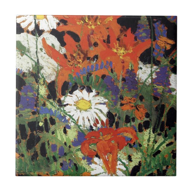 Carreau Thomson - Marguerites, Wood Lilies et Vetch (Devant)