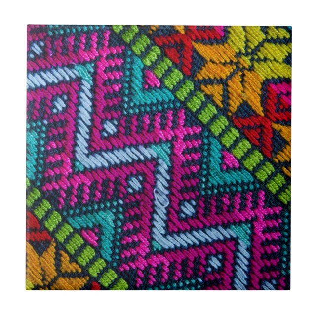 Carreau Threads tissés ethniques (Devant)