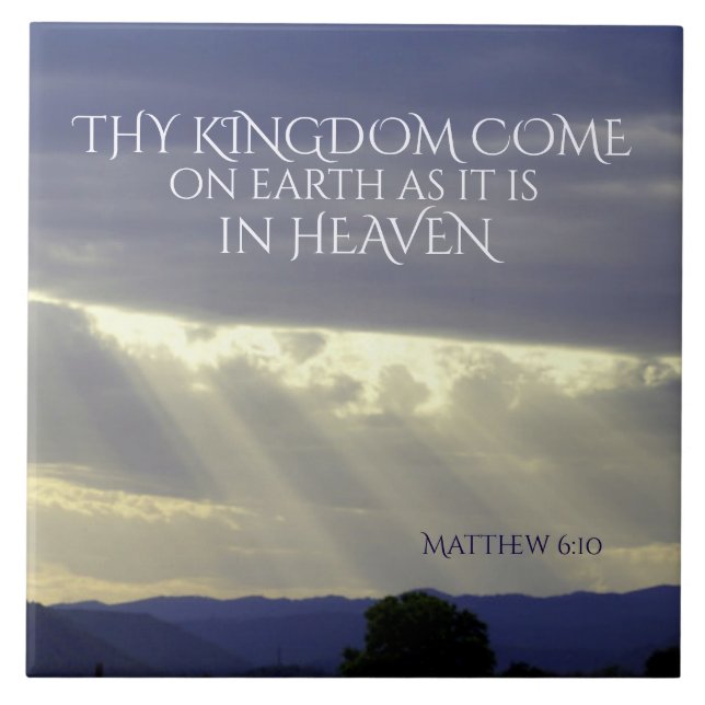 Carreau Thy Kingdom Come on Earth as in Heaven, Bible (Devant)