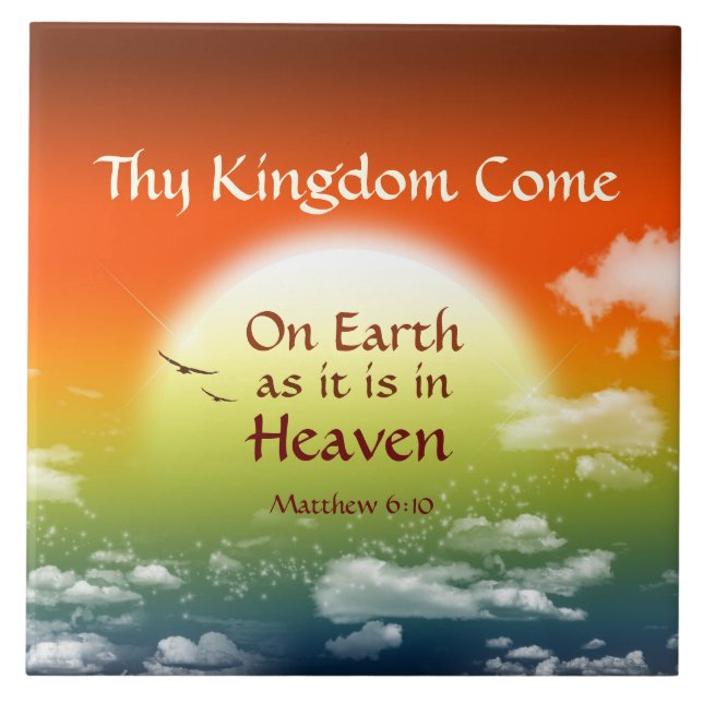 Carreau Thy Kingdom Come on Earth as in Heaven, Bible (Devant)