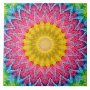 Carreau Tie Dye Mandala Kaleidoscope