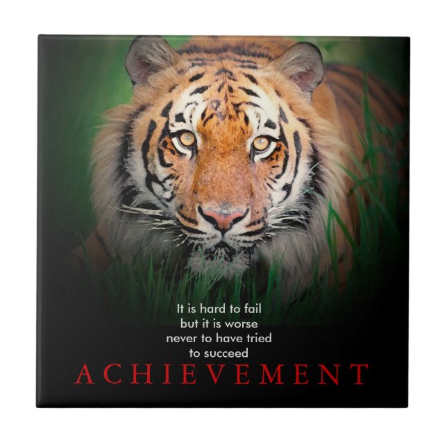 Carreau Tiger Motivation Réussite (Devant)