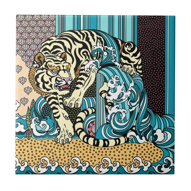 Carreau Tigre blanc Feng Shui (Devant)