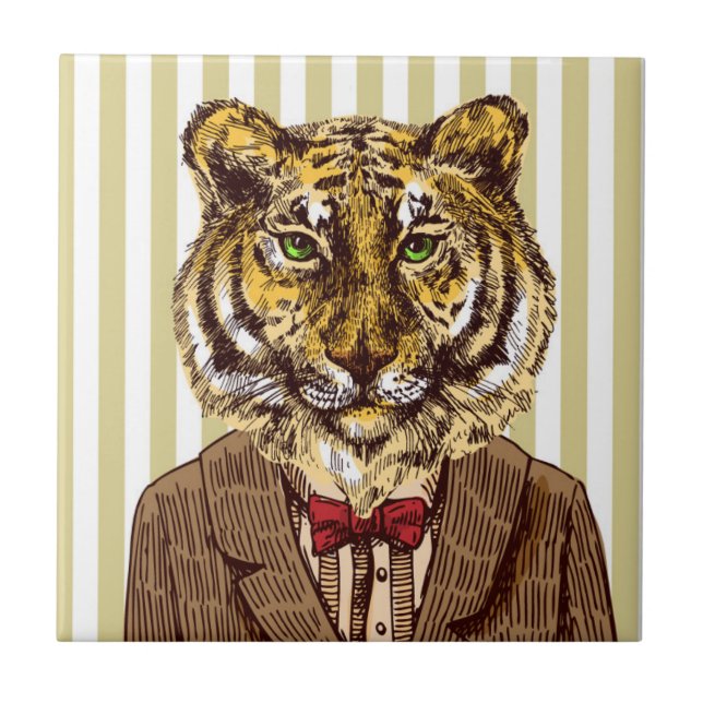 Carreau Tigre dans l'usage de soirée (Devant)