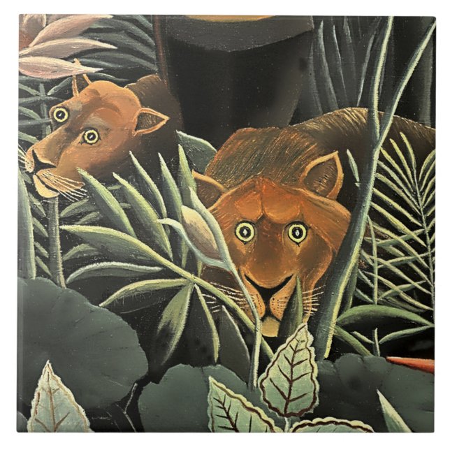 Carreau "Tigre - Détail du rêve" par Henri Rousseau (Devant)