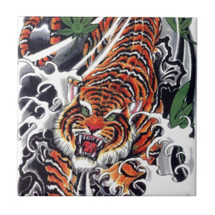 Carreau Tigre japonais et design d'érable