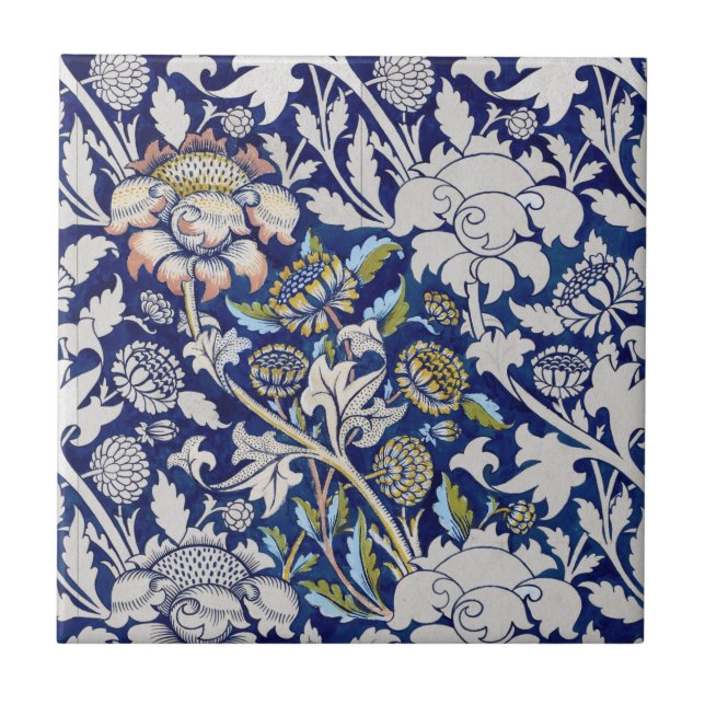 CARREAU TILE CÉRAMIQUE : WILLIAM MORRIS : COULEUR D'EAU 18 (Devant)