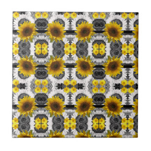 Carreau Tile de céramique tournesol