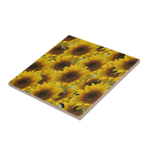 Carreau Tile de céramique tournesol