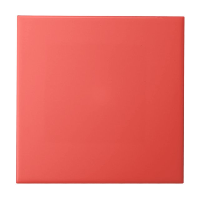 Carreau Tile de couleur rouge orange moderne (Devant)