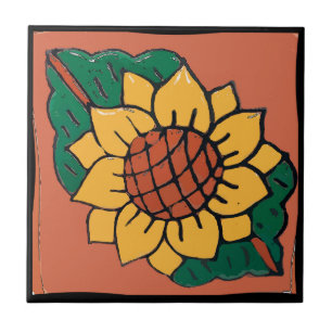 Carreau Tile de tournesol mexicaine