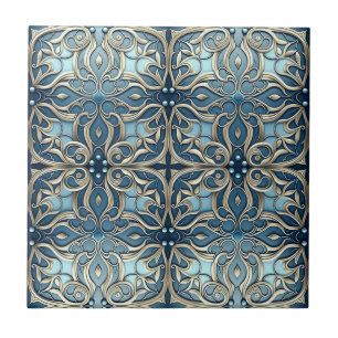 Carreau Tile design Art Nouveau hiver