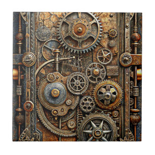 Carreau Tile en céramique Steampunk Art