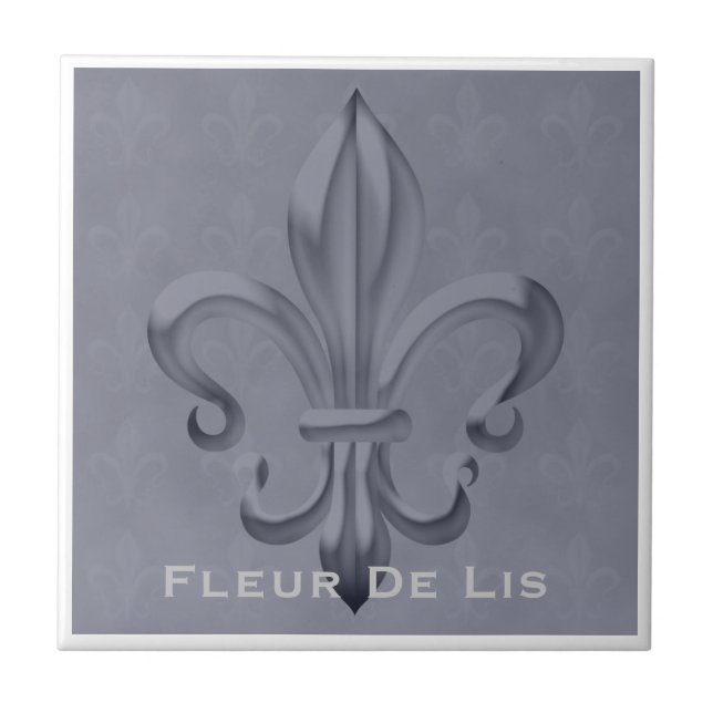 Carreau Tile traditionnelle Fleur De Lis (Devant)