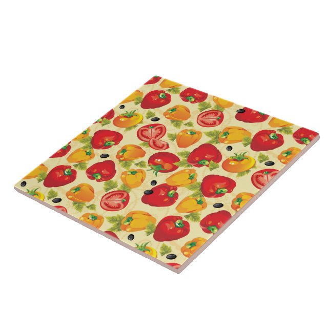 Carreau Tile Trivet-Légumes (Côté)