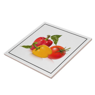 Carreau Tile Trivet-Légumes
