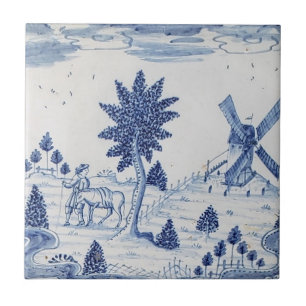 Carreau Tile-Windmill-Delft néerlandais traditionnel-27