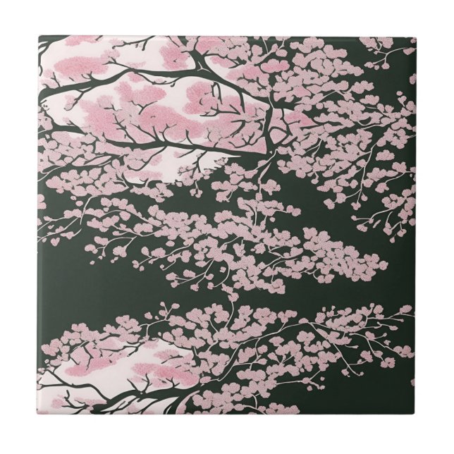Carreau Tiles inspired by Japanese cherry blossoms (Devant)