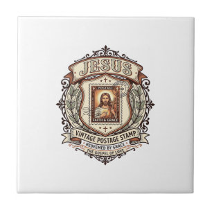 Carreau Timbre vintage Jésus Timbre vintage Jésus