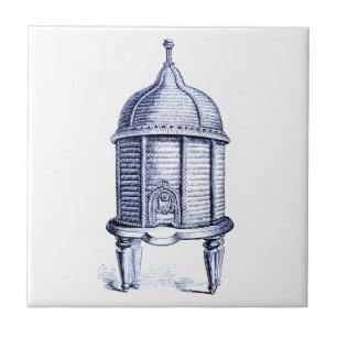 Carreau Tinte bleue de ruche vintage