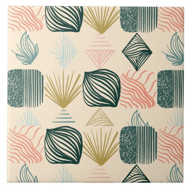 Carreau Tissu de moisissure tribale des Caraïbes gras : cr (Devant)