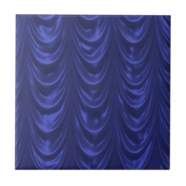 Carreau Tissu de satin de bleu de cobalt avec la texture (Devant)