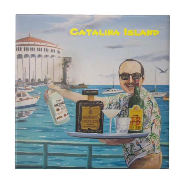 CARREAU TITRE CÉRAMIQUE DE L'ÎLE CATALINA (Devant)