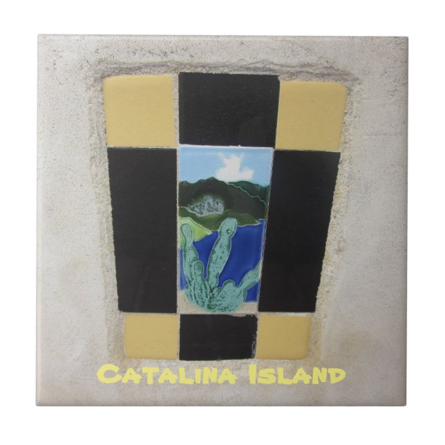 CARREAU TITRE CÉRAMIQUE DE L'ÎLE CATALINA (Devant)