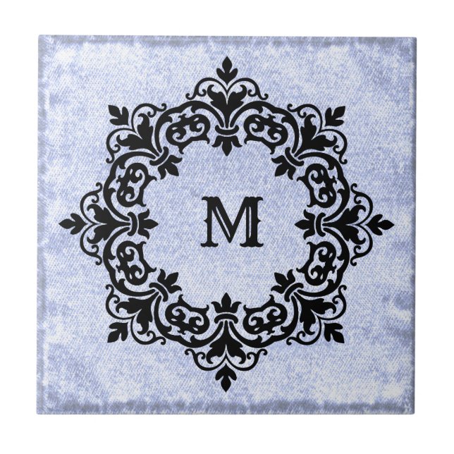 CARREAU TITRE CÉRAMIQUE MONOGRAM (Devant)