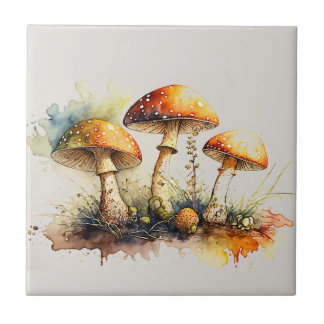 Carreau Toadstool Champignons, Amanita Muscaria