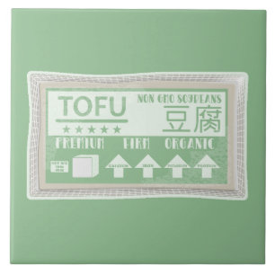 Carreau Tofu Pop art emballage alimentaire