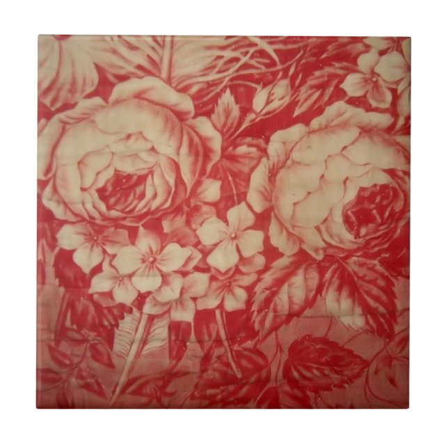 Carreau Toile rouge antique (Devant)