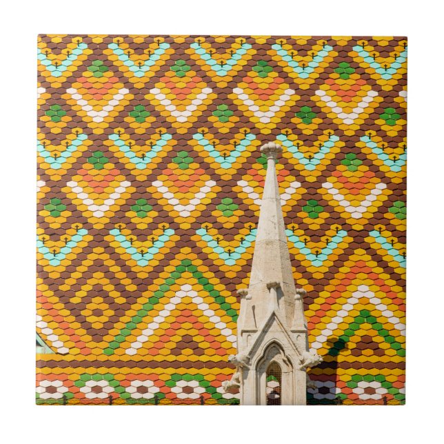 Carreau Toit coloré Matthias Church Budapest (Devant)