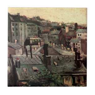 Carreau Toits et sacs de maisons par Vincent van Gogh