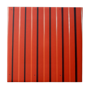 Carreau Tôle ondulée en métal rouge