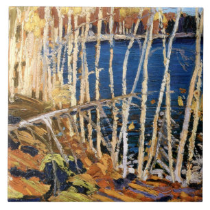 Carreau Tom Thomson peint, Blue Lake,
