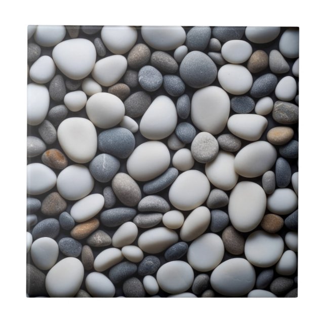 Carreau Tons cool Plage Lisse Rochers Galets (Devant)