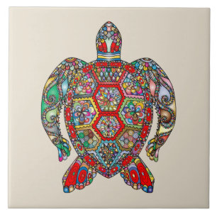 Carreau Tortue colorée
