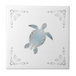 Carreau Tortue de mer argentée Côte blanche