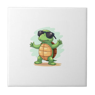 Carreau Tortue de mer Dabbing amoureux des animaux Sauver