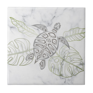 Carreau Tortue de mer grise Marbre tropical