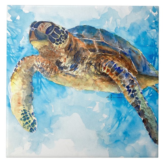 Carreau Tortue marine 33 (Devant)