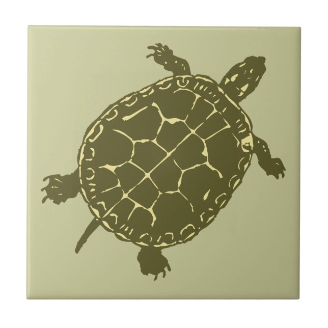 Carreau Tortue rouge de glisseur (Devant)