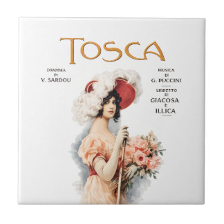 Carreau Tosca Opera Vintage - Puccini Opera Poster Design