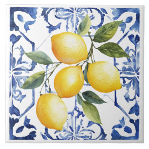 Carreau Toscane Méditerranéenne Rustique Citron